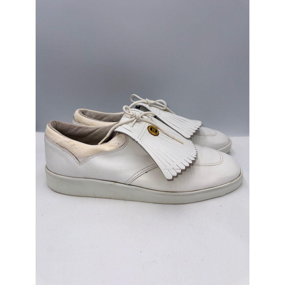 FootJoy Soft-Joys II Golf Shoes Mens 10.5 M White Leather Fair Kiltie 53876